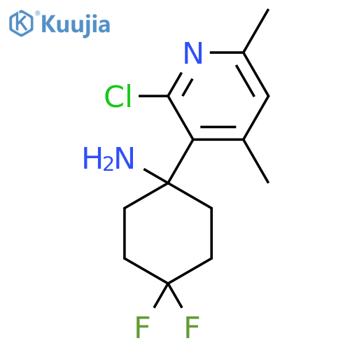 1-(2-Chloro-4,6-dimethylpyridin-3-yl)-4,4-difluorocyclohexan-1-amine structure