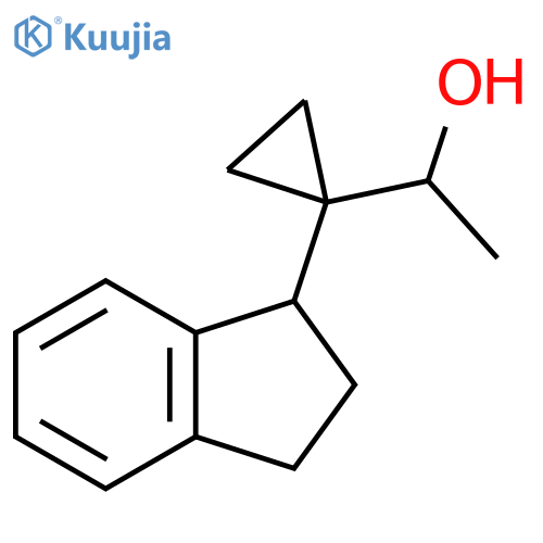 1-1-(2,3-dihydro-1H-inden-1-yl)cyclopropylethan-1-ol structure