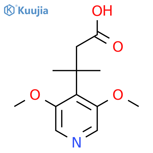 3-(3,5-dimethoxypyridin-4-yl)-3-methylbutanoic acid structure