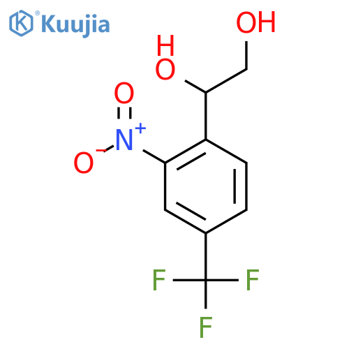 1-2-nitro-4-(trifluoromethyl)phenylethane-1,2-diol structure