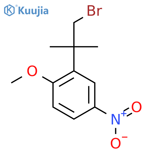 2-(1-bromo-2-methylpropan-2-yl)-1-methoxy-4-nitrobenzene structure