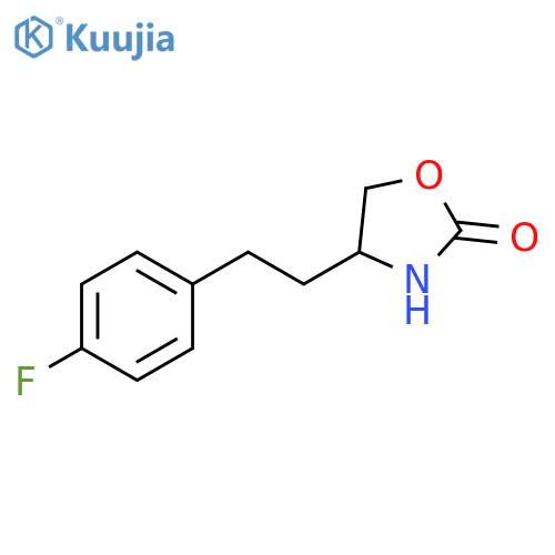 4-2-(4-fluorophenyl)ethyl-1,3-oxazolidin-2-one structure