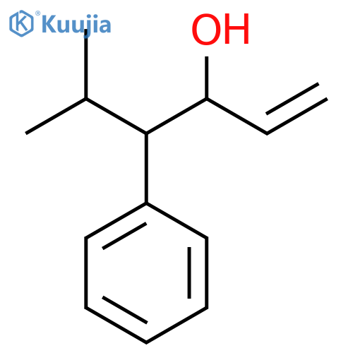 5-methyl-4-phenylhex-1-en-3-ol structure