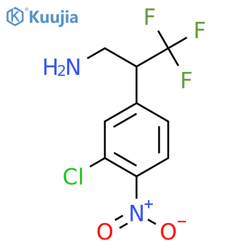 2-(3-chloro-4-nitrophenyl)-3,3,3-trifluoropropan-1-amine structure