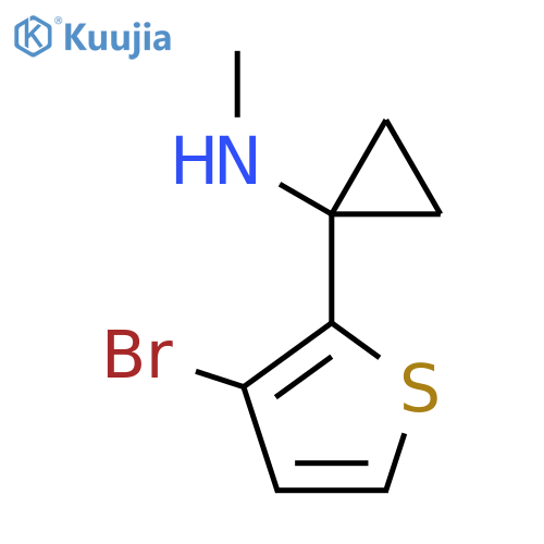 1-(3-bromothiophen-2-yl)-N-methylcyclopropan-1-amine structure