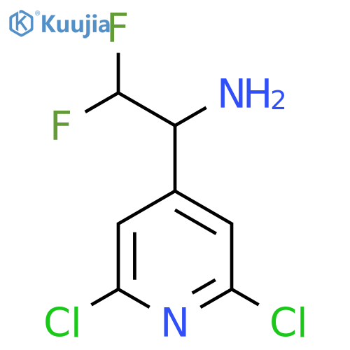 1-(2,6-dichloropyridin-4-yl)-2,2-difluoroethan-1-amine structure
