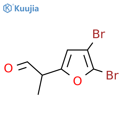 2-(4,5-dibromofuran-2-yl)propanal structure
