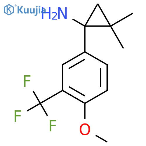 1-4-methoxy-3-(trifluoromethyl)phenyl-2,2-dimethylcyclopropan-1-amine structure