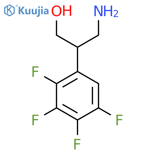 3-amino-2-(2,3,4,5-tetrafluorophenyl)propan-1-ol structure