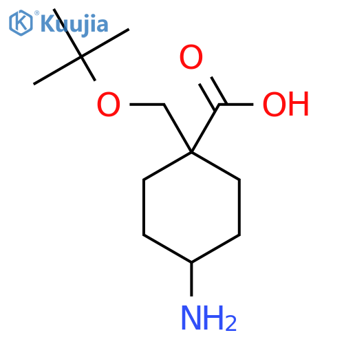 4-amino-1-(tert-butoxy)methylcyclohexane-1-carboxylic acid structure
