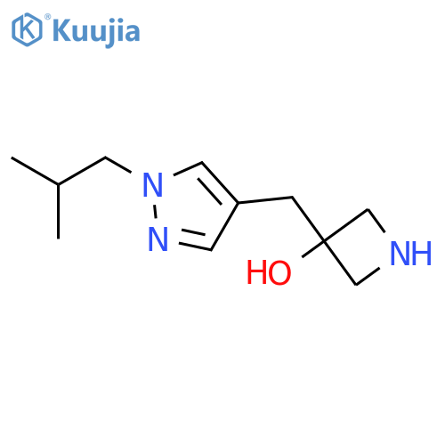 3-{1-(2-methylpropyl)-1H-pyrazol-4-ylmethyl}azetidin-3-ol structure