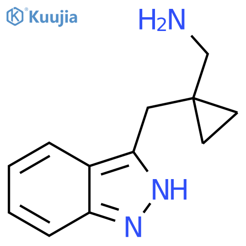 {1-(1H-indazol-3-yl)methylcyclopropyl}methanamine structure
