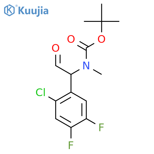 tert-butyl N-1-(2-chloro-4,5-difluorophenyl)-2-oxoethyl-N-methylcarbamate structure