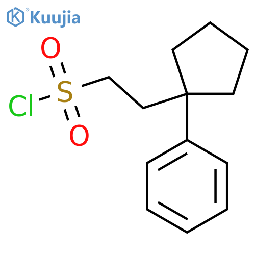 2-(1-phenylcyclopentyl)ethane-1-sulfonyl chloride structure