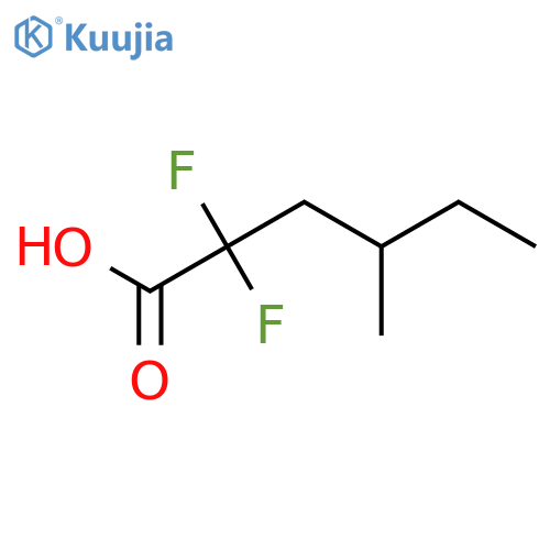 2,2-difluoro-4-methylhexanoic acid structure