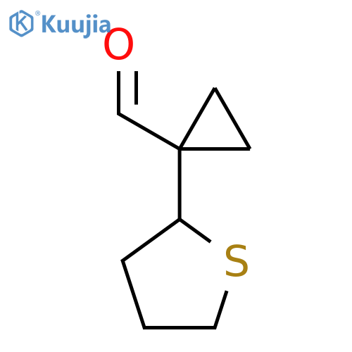 1-(thiolan-2-yl)cyclopropane-1-carbaldehyde structure