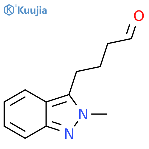 4-(2-methyl-2H-indazol-3-yl)butanal structure