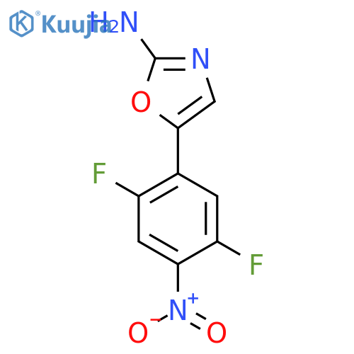 5-(2,5-difluoro-4-nitrophenyl)-1,3-oxazol-2-amine structure