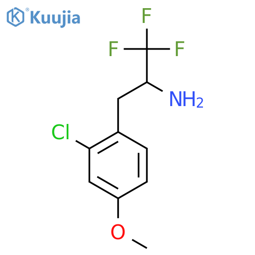 3-(2-chloro-4-methoxyphenyl)-1,1,1-trifluoropropan-2-amine structure