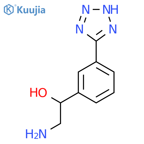 2-amino-1-3-(1H-1,2,3,4-tetrazol-5-yl)phenylethan-1-ol structure