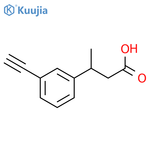 3-(3-ethynylphenyl)butanoic acid structure
