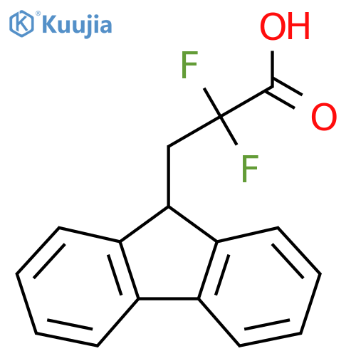 3-(9H-fluoren-9-yl)-2,2-difluoropropanoic acid structure