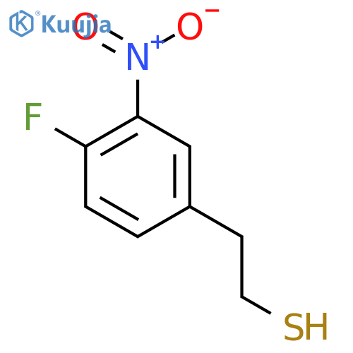 2-(4-fluoro-3-nitrophenyl)ethane-1-thiol structure