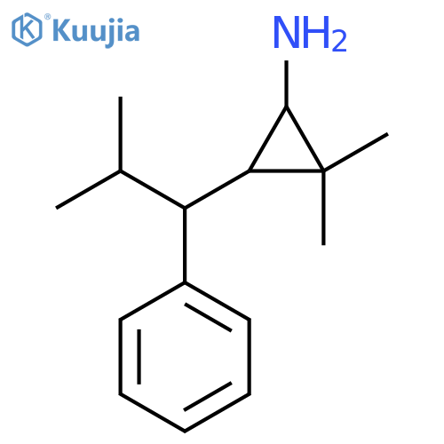 2,2-dimethyl-3-(2-methyl-1-phenylpropyl)cyclopropan-1-amine structure