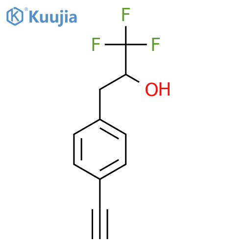 3-(4-ethynylphenyl)-1,1,1-trifluoropropan-2-ol structure