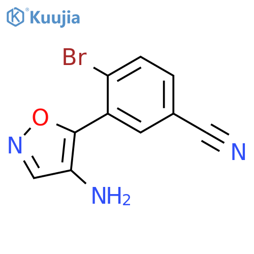3-(4-amino-1,2-oxazol-5-yl)-4-bromobenzonitrile structure
