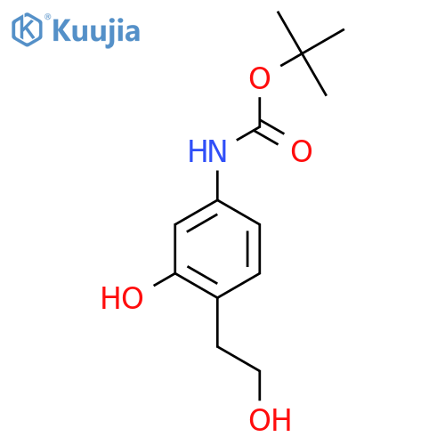 tert-butyl N-3-hydroxy-4-(2-hydroxyethyl)phenylcarbamate structure
