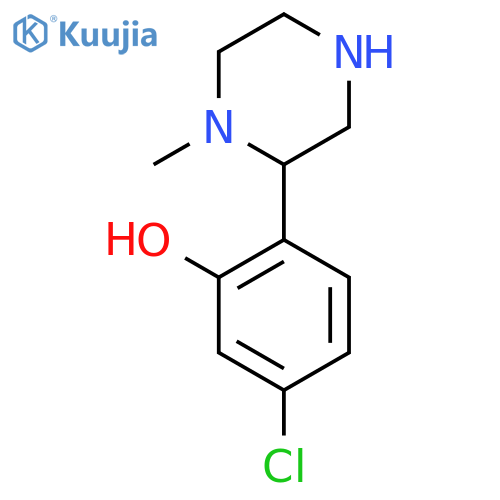 5-Chloro-2-(1-methylpiperazin-2-yl)phenol structure