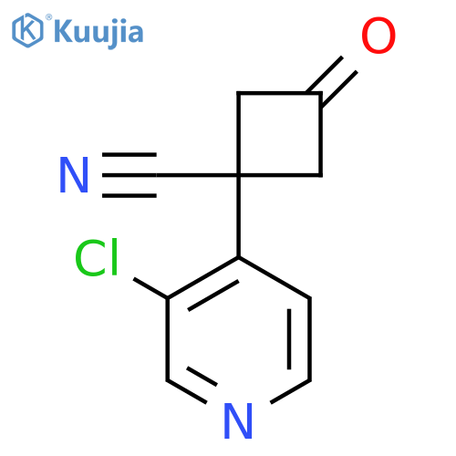 1-(3-chloropyridin-4-yl)-3-oxocyclobutane-1-carbonitrile structure