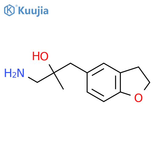 1-amino-3-(2,3-dihydro-1-benzofuran-5-yl)-2-methylpropan-2-ol structure