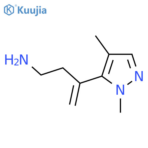 3-(1,4-dimethyl-1H-pyrazol-5-yl)but-3-en-1-amine structure