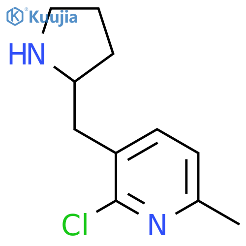 2-chloro-6-methyl-3-(pyrrolidin-2-yl)methylpyridine structure