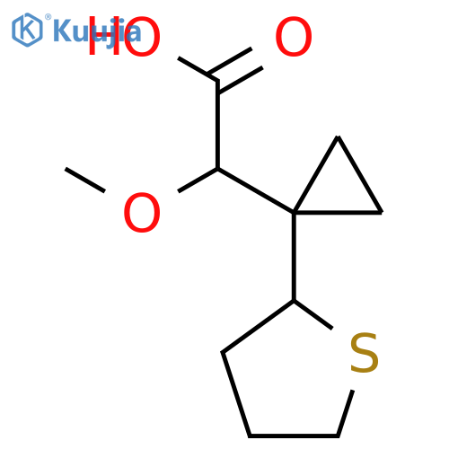 2-methoxy-2-1-(thiolan-2-yl)cyclopropylacetic acid structure