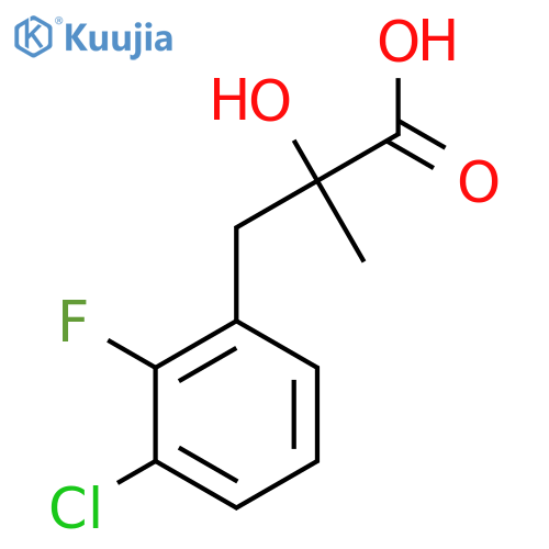 3-(3-chloro-2-fluorophenyl)-2-hydroxy-2-methylpropanoic acid structure