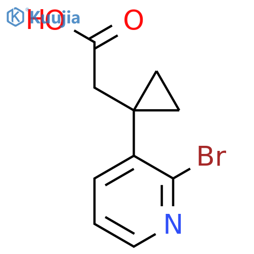 2-1-(2-bromopyridin-3-yl)cyclopropylacetic acid structure