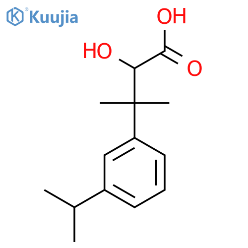 2-hydroxy-3-methyl-3-3-(propan-2-yl)phenylbutanoic acid structure