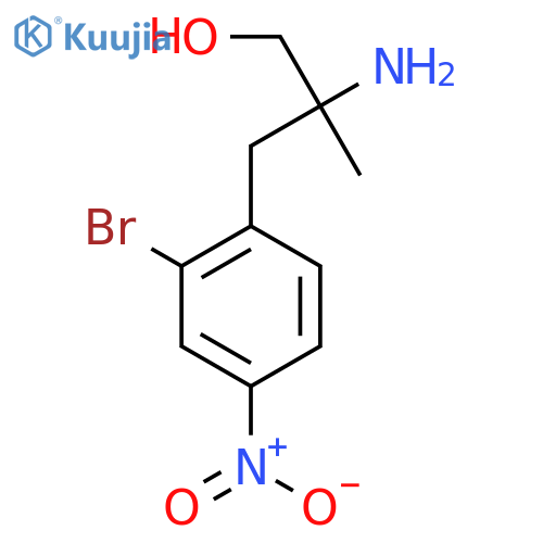 2-amino-3-(2-bromo-4-nitrophenyl)-2-methylpropan-1-ol structure