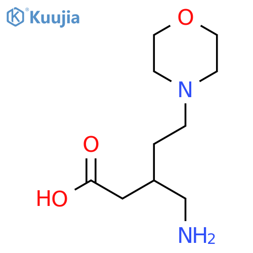 3-(aminomethyl)-5-(morpholin-4-yl)pentanoic acid structure