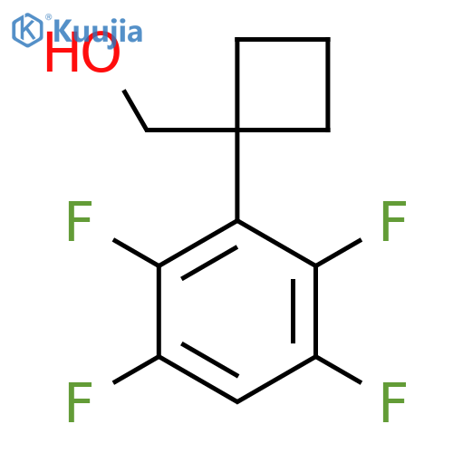 1-(2,3,5,6-tetrafluorophenyl)cyclobutylmethanol structure