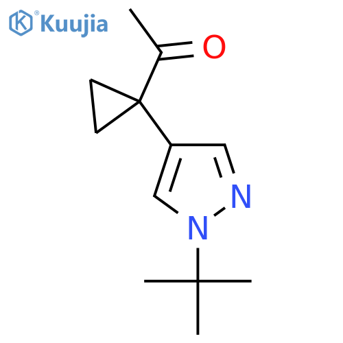 1-1-(1-tert-butyl-1H-pyrazol-4-yl)cyclopropylethan-1-one structure