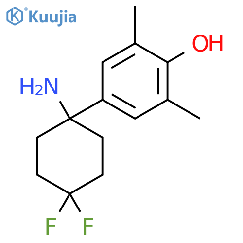 4-(1-amino-4,4-difluorocyclohexyl)-2,6-dimethylphenol structure