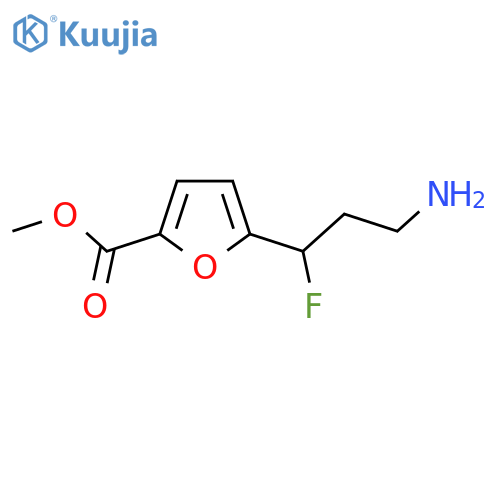 methyl 5-(3-amino-1-fluoropropyl)furan-2-carboxylate structure