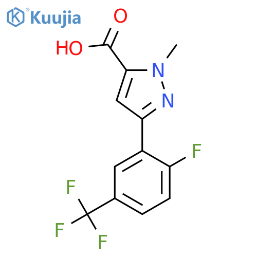 3-2-fluoro-5-(trifluoromethyl)phenyl-1-methyl-1H-pyrazole-5-carboxylic acid structure