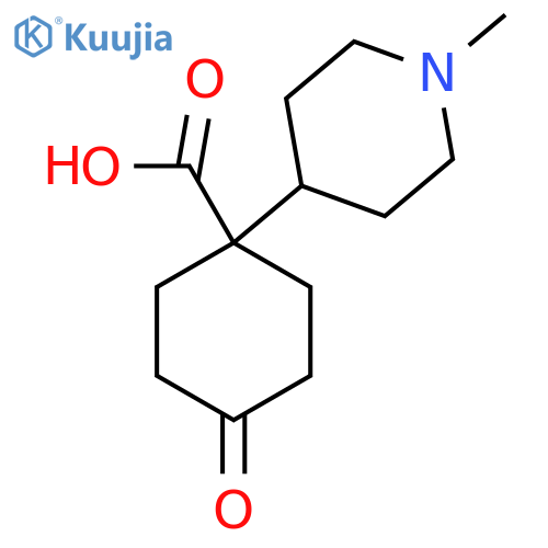 1-(1-methylpiperidin-4-yl)-4-oxocyclohexane-1-carboxylic acid structure