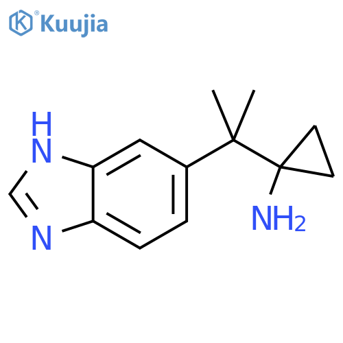 1-2-(1H-1,3-benzodiazol-5-yl)propan-2-ylcyclopropan-1-amine structure