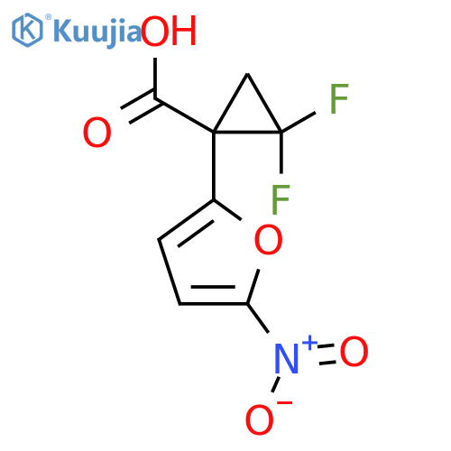 2,2-difluoro-1-(5-nitrofuran-2-yl)cyclopropane-1-carboxylic acid structure